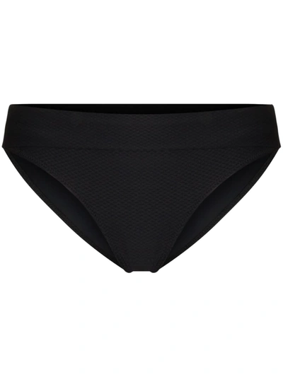 Heidi Klein Core Textured Bikini Bottoms In Black