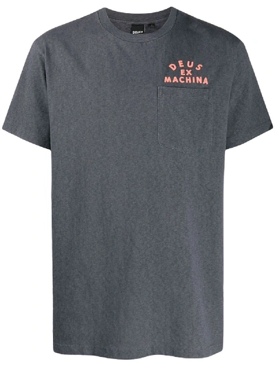 Deus Ex Machina Roller Milan Address Cotton T-shirt In Grey