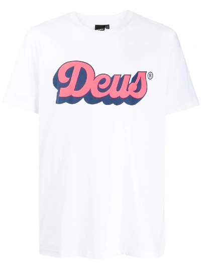 Deus Ex Machina Fuzz Logo-print Cotton T-shirt In White