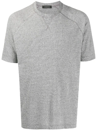 Ermenegildo Zegna Short-sleeve Fitted T-shirt In Grey