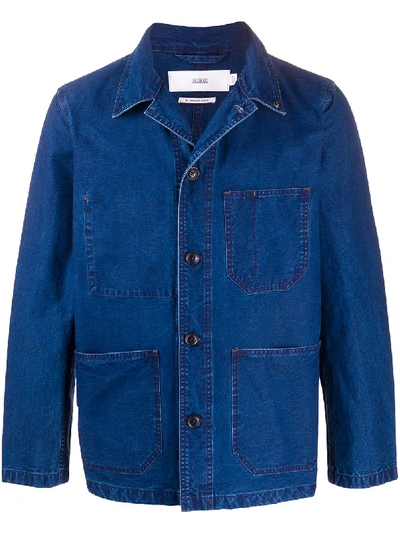 Closed Japanese Denim Worker Jacket In Blue
