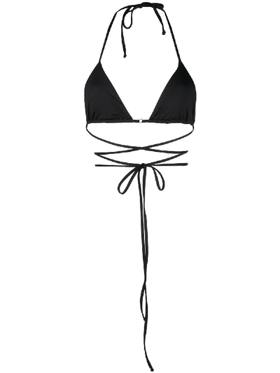 Fantabody Corset-style Triangle Bikini Top In Black