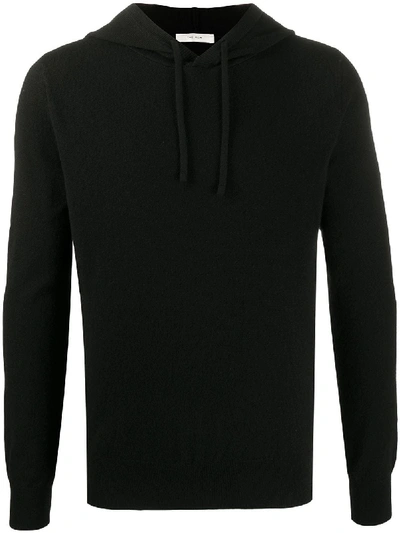 The Row Knitted Cashmere Hooded Jumper In Black