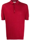 John Smedley Klassisches Poloshirt In Red