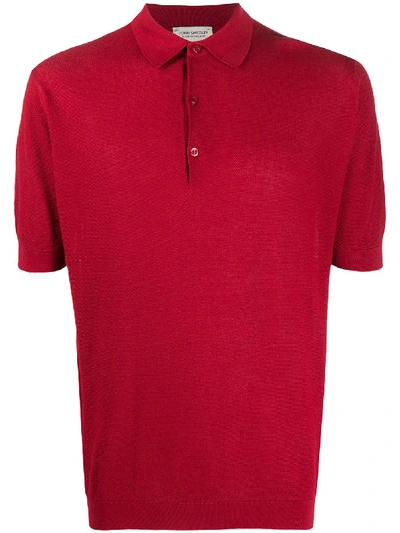 John Smedley Klassisches Poloshirt In Red