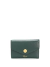 Mulberry Envelope Logo Wallet In Green