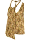 NANUSHKA TWISTED NECK PAISLEY PRINT VEST