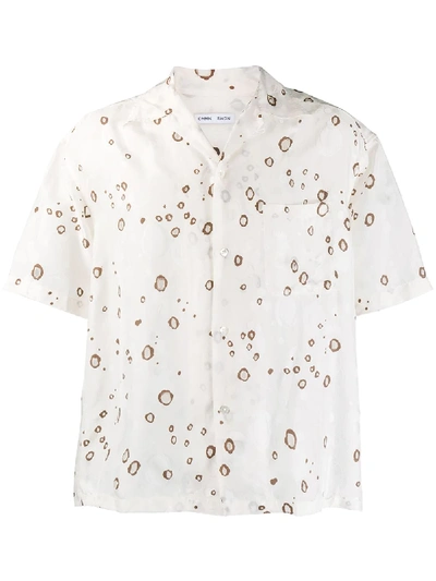 Cmmn Swdn Short Sleeve Abstract Print Shirt In Neutrals