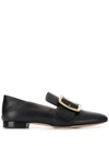 BALLY FRONT BUCKLE LOAFERS