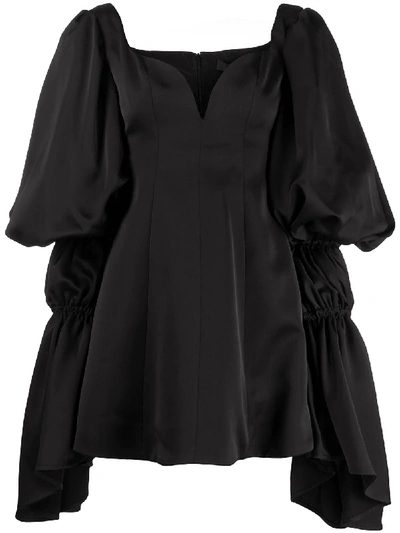 Ellery Flared Mini Dress In Black