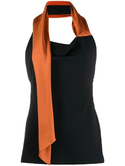 Ellery Scarf Detail Top In Black
