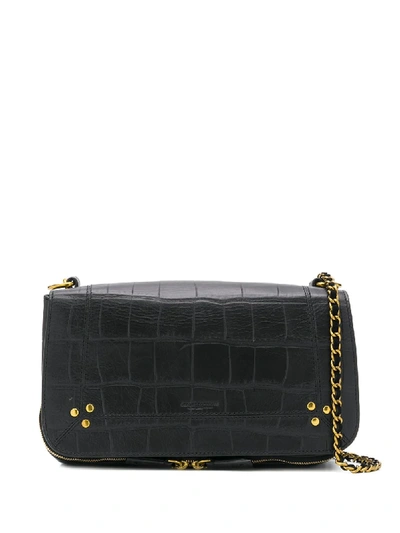 Jérôme Dreyfuss Bobi Embossed Shoulder Bag In Black