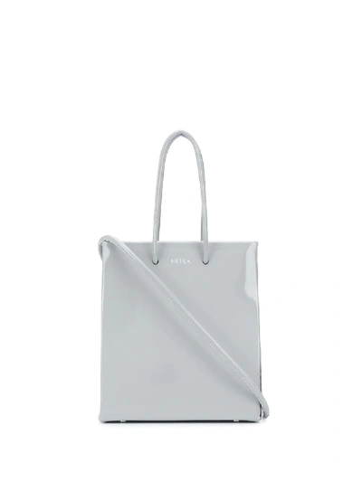 Medea Mini Vinyl Tote Bag In Grey