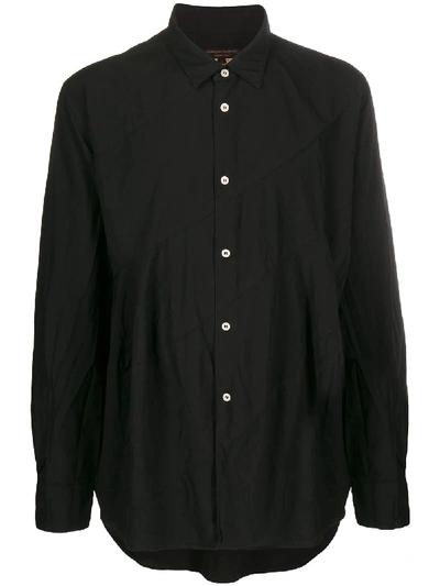 Comme Des Garçons Homme Deux Plain Long Sleeve Shirt In Black