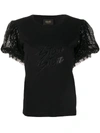 LIU •JO STAR SEQUIN-SLEEVED T-SHIRT