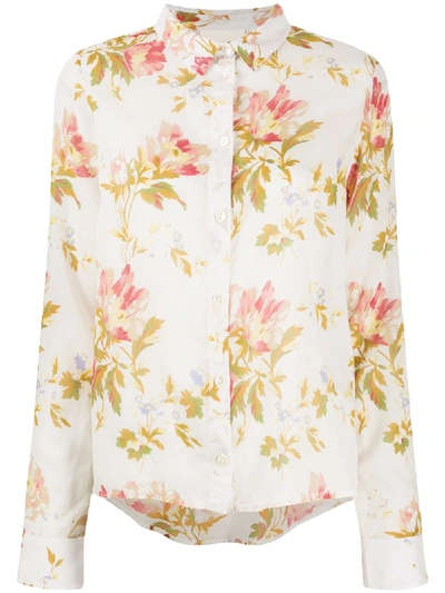 Semicouture Hemd Mit Blumen-print In Neutrals