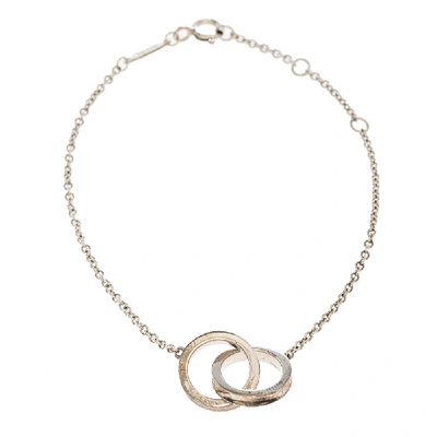 Pre-owned Tiffany & Co 1837 Interlocking Circles Silver Bracelet