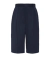 THE ROW Navy Marco Bermuda Shorts