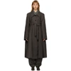 LEMAIRE LEMAIRE GREY LINEN TRENCH COAT