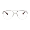 GUCCI GUCCI SILVER HALF-RIM DOUBLE BRIDGE GLASSES