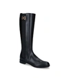 DOLCE & GABBANA LEATHER KNEE-HIGH LOGO BOOTS,15298749