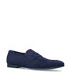 DUNHILL SUEDE ENGINE TURN SOFT LOAFERS,15350093