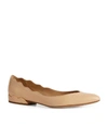 CHLOÉ LEATHER LAUREN FLATS,15367460