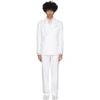 MAISON MARGIELA MAISON MARGIELA WHITE TUMBLED CANVAS SUIT