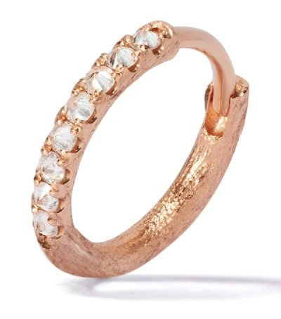 Annoushka 18ct Rose Gold Dusty Diamonds Large Hoop Earring