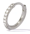 ANNOUSHKA WHITE GOLD DUSTY DIAMONDS SINGLE HOOP EARRING,14868577