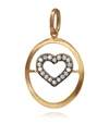 ANNOUSHKA YELLOW GOLD AND DIAMOND HEART PENDANT,14869028