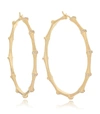 ANNOUSHKA YELLOW GOLD BAMBOO HOOP EARRINGS,15048662