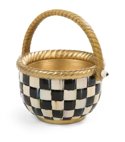 Mackenzie-childs Small Courtly Check Basket Decoration
