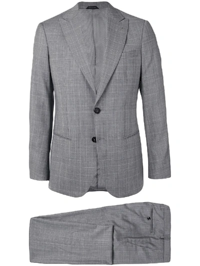Giorgio Armani Men's Sharkskin Two-piece Suit In Grey