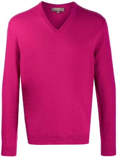 N•peal V-neck Cashmere Jumper In Pink