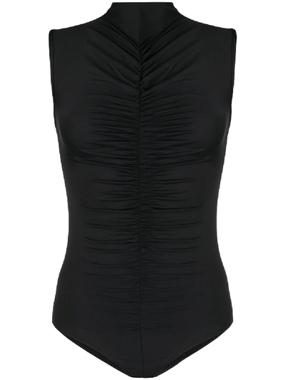 Fantabody Maria Ruched Detail One-piece In Black