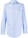 Ralph Lauren Embroidered Logo Shirt In Blue