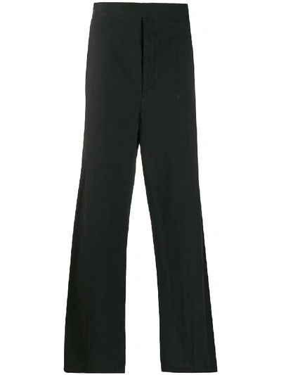 Lemaire Pleated Detail Wide-leg Trousers In Black
