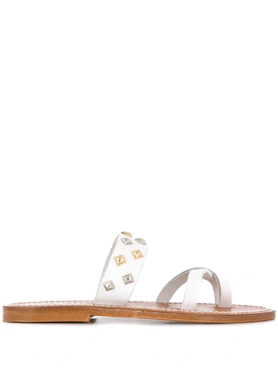 Kjacques 'tonkin' Sandalen Mit Nieten In White