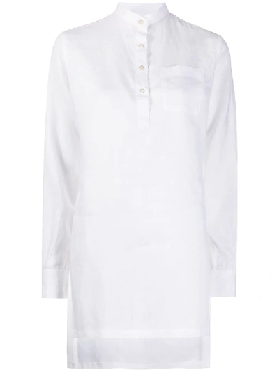 Eleventy 胸袋罩衫 In White