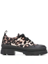 GANNI LEOPARD-PRINT LOW-TOP SNEAKERS