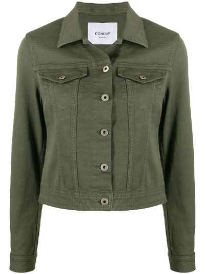 Dondup Denim Jacket In Green