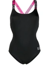 EA7 LOGO STRAP ONE-PIECE SWIMSUIT