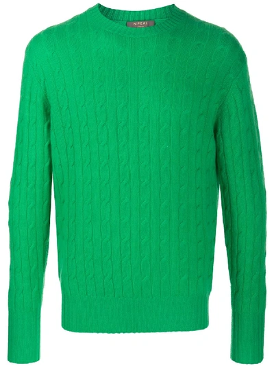 N•peal The Thames Cable-knit Jumper In Green ModeSens