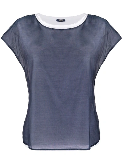 Peserico Short-sleeved T-shirt In Blue