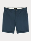 Scotch & Soda Pima Cotton Chino Shorts In Blue