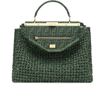 Fendi Peekaboo Iconic Large In Green