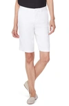 Nydj Stretch Linen Blend Bermuda Shorts In Optic White