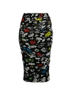 VERSACE RUCHED FLORAL SKIRT,0400012514600