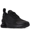 Nike Little Girls And Boys Air Max 270 Casual Sneakers From Finish Line In Black
